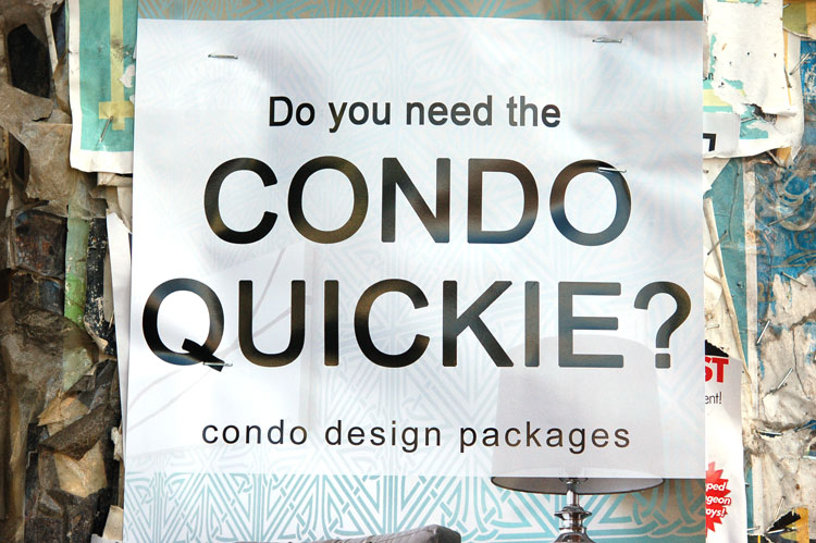 poster advertising the condo quickie