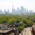 view of the downtown area taken from Leslieville which is in the east part of the city 