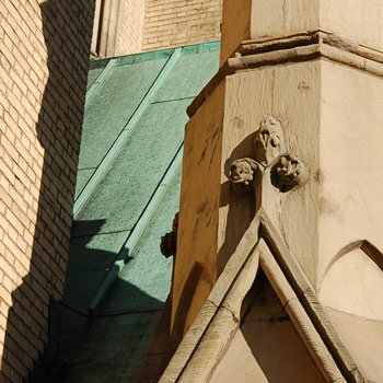 part of the roofline of St. James cathedral