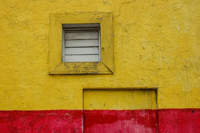 yellow and red door
